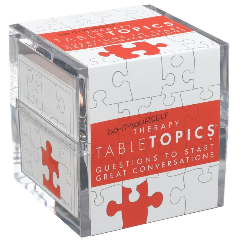 TableTopics Do-It-Yourself Therapy Question Card Game - 135 Entertaining Conversation Starter Cards for Adult Friends, Girls Night, Dinner Party, Getting to Know You Game - Image 1